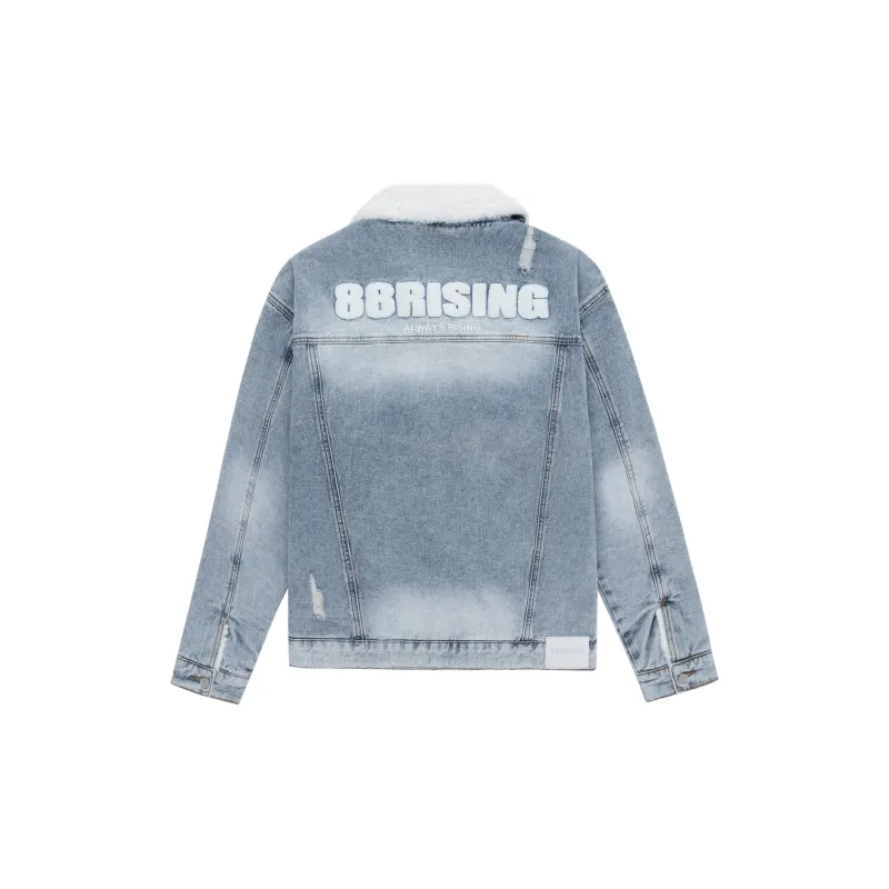 88rising Denim Jackets Unisex Washed Blue-1