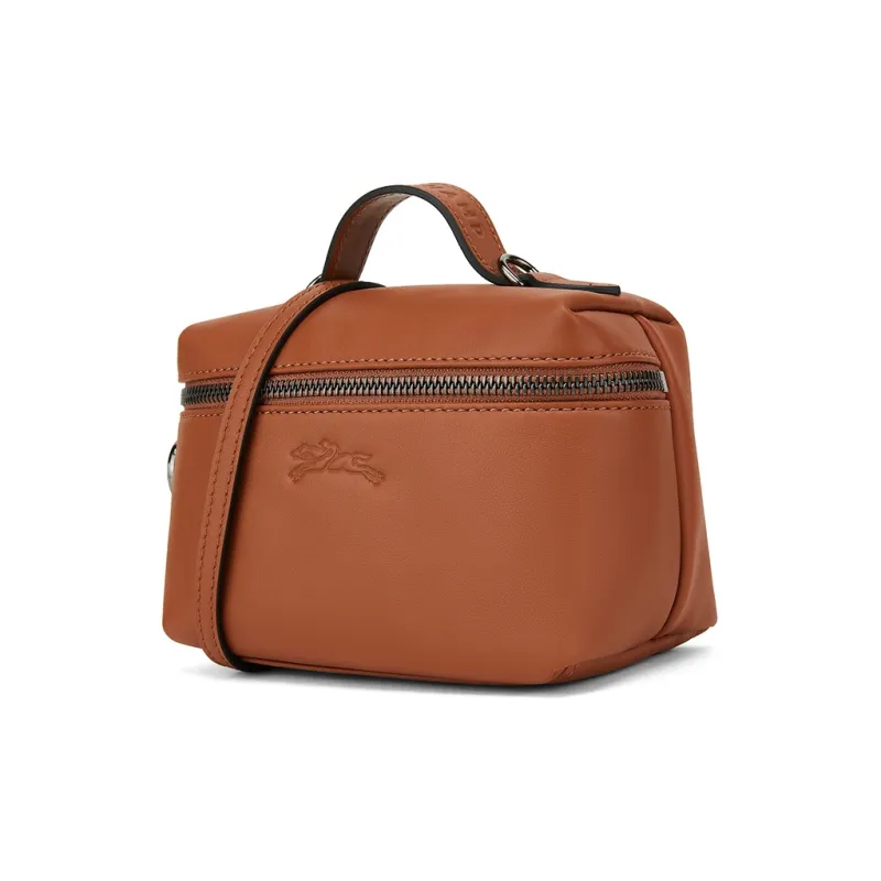 LONGCHAMP Le Pliage Xtra Cow Leather Handbag Shoulder Bag Women's Conyac Brandy Color-2
