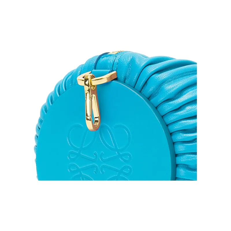 LOEWE Bracelet Cow Leather 3-in-1 Wrist Bag Women's Blue-4