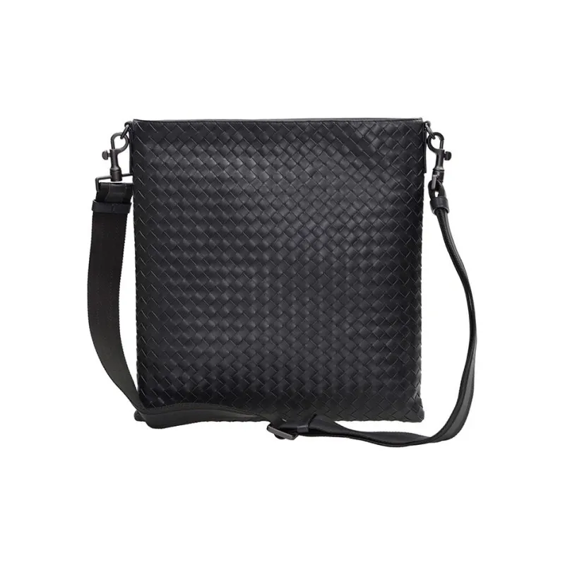 Bottega Veneta Sheepskin Crossbody Bag Small Size Men's Gray-3
