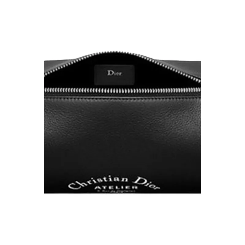 DIOR Grained Cow Leather Cylinder Bag Shoulder Bag Crossbody Bag Regular Men's Black-5
