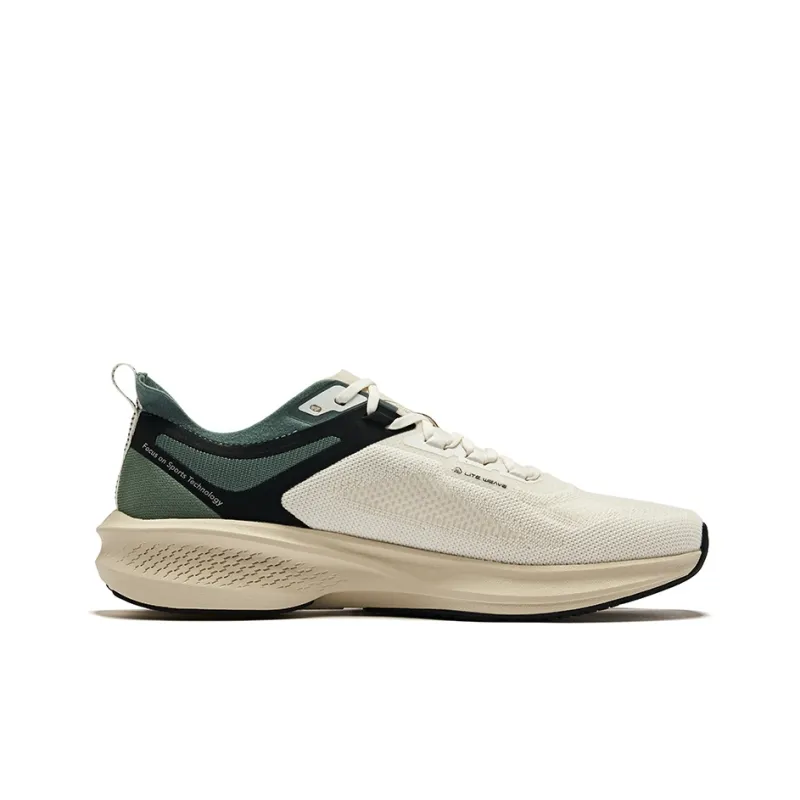 Erke Lightning 3.0 Cushioning Wear Resistant Rebound Low Top Running Shoes Men's Microcrystal White Warm Linen-1