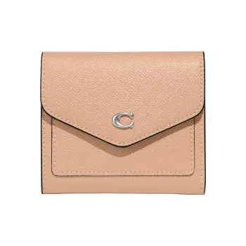 COACH Wyn Split Cow Leather Wallet Small Size Women's Nude