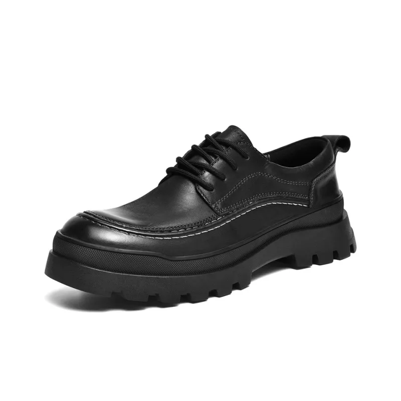 Laoks Men's Casual Shoes Men Low Top Black, Brown-7