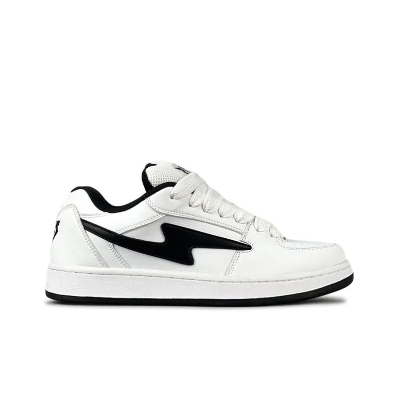 LuzaoT SUPER DRAG Puffy Shoes Low Top Skateboard Shoes Unisex White Black-1