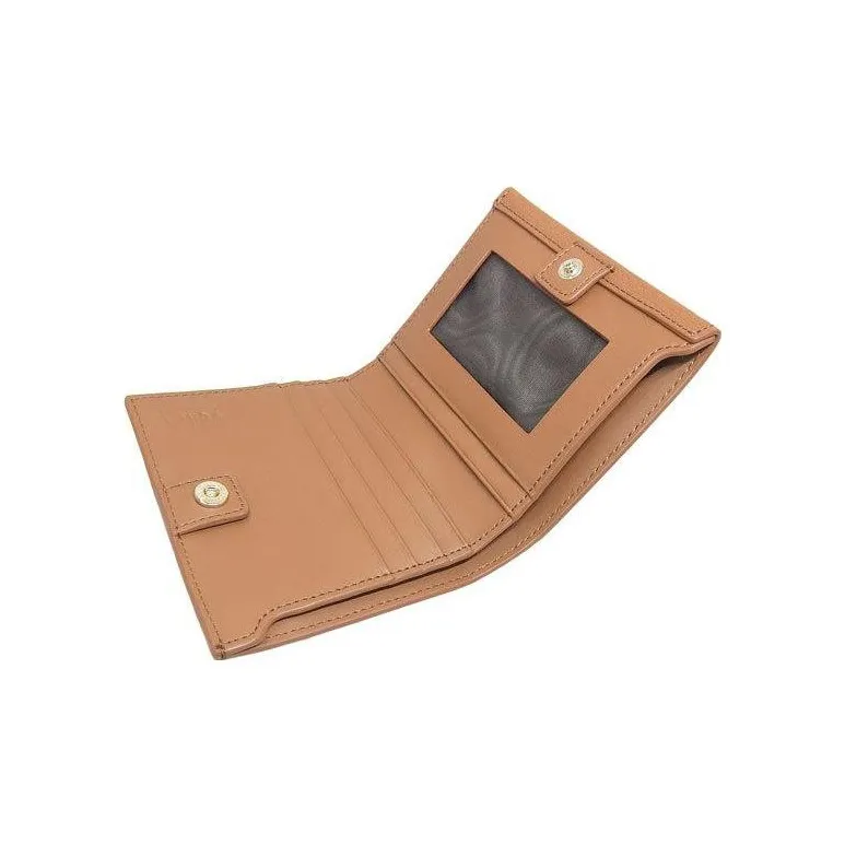 Furla Leather Wallet Women's Cognac White Blue-4