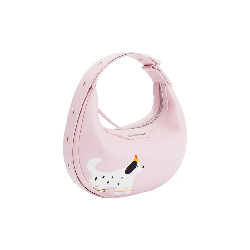 AMAZING SONG Cow Leather One Shoulder Handbags Regular Women's Cream White/Hug Pink-11