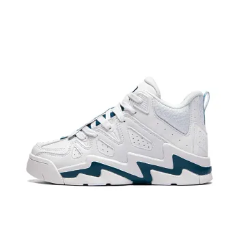 Kappa Slip Resistant Mid Top Vintage Basketball Shoes Unisex White Green