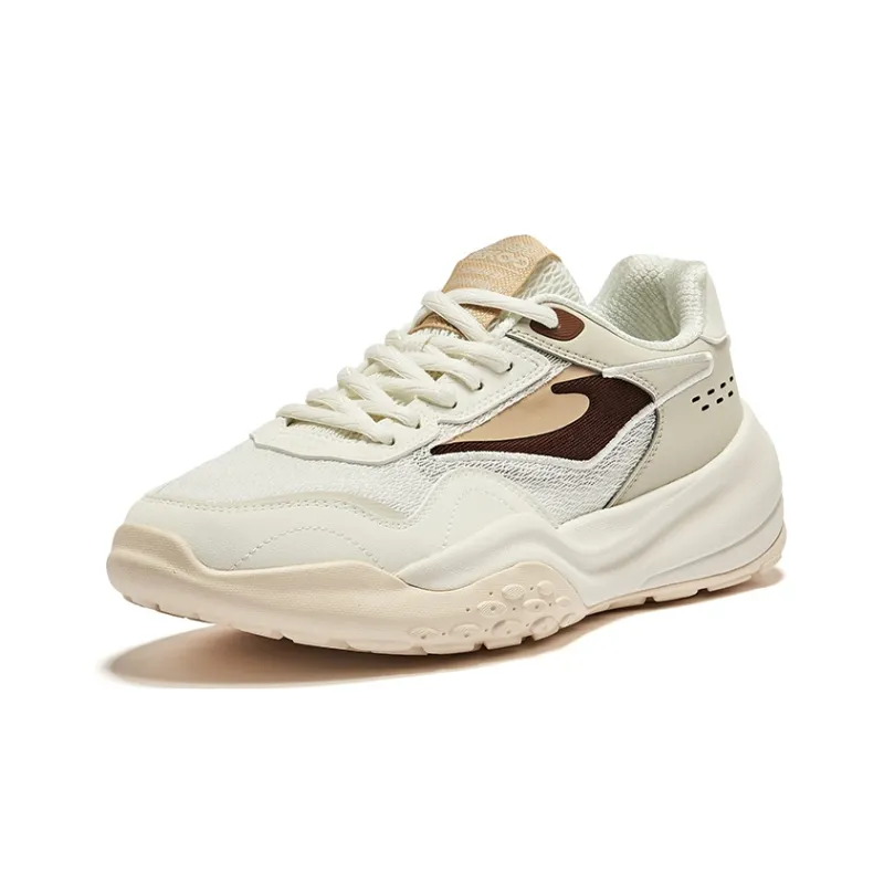 Erke Cheese Cushioning, Wear Resistant Low Top Casual Shoes Men's Microcrystal White Pumice Gray-2