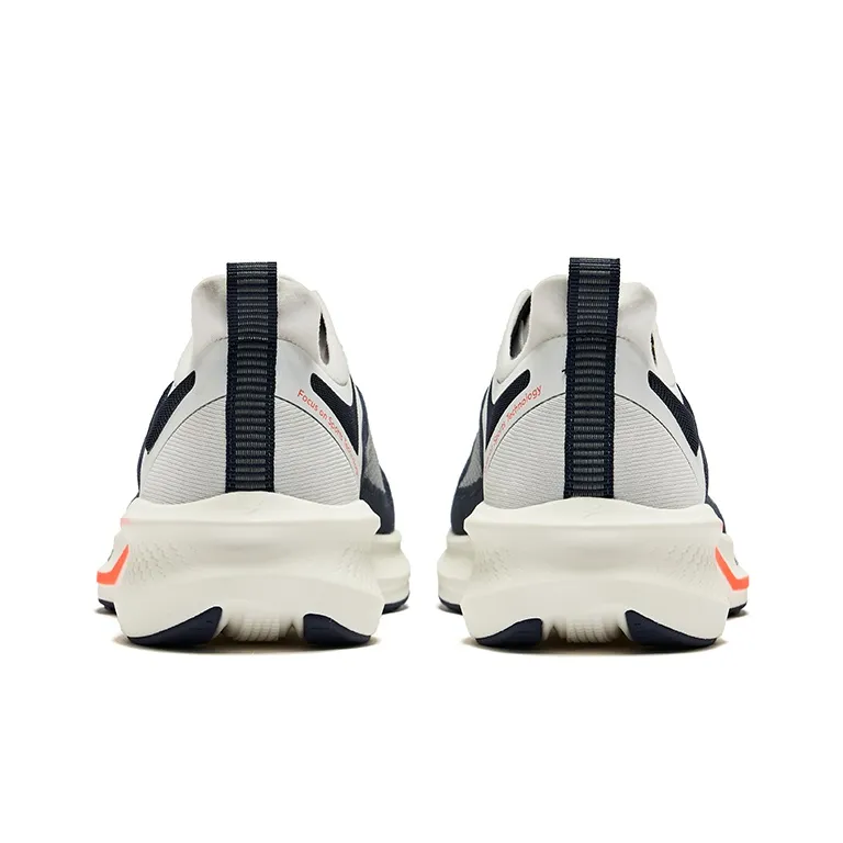 Erke Lightning 3.0 Cushioning Rebound Wear-Resistant Low-Top Running Shoes Men's Gray Ink Blue Elk White-3