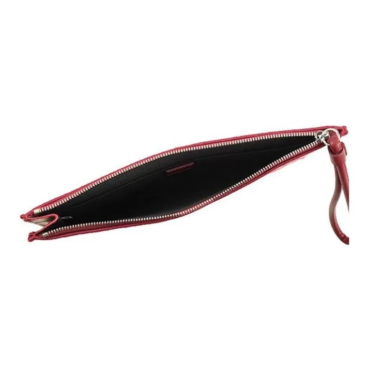 Furla Polyester Clutch Small Size Women's Black & Dark Red-3