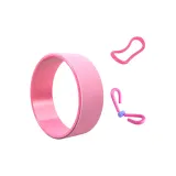 Full Body Workout Set[Yoga Wheel+Leg Shaper+Yoga Hoops]Pink