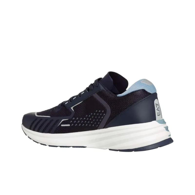 EMPORIO ARMANI EA7 Wear-Resistant Low-Top Casual Shoes Men's Black Blue-2