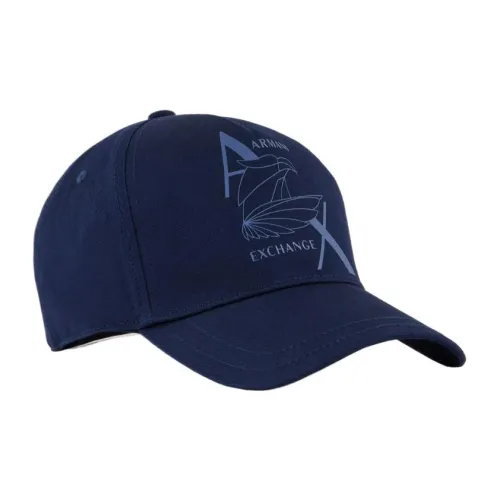 ARMANI EXCHANGE Cotton Baseball Caps Men's Blue