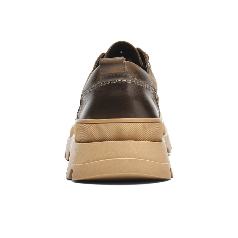 Laoks Men's Casual Shoes Men Low Top Black, Brown-3