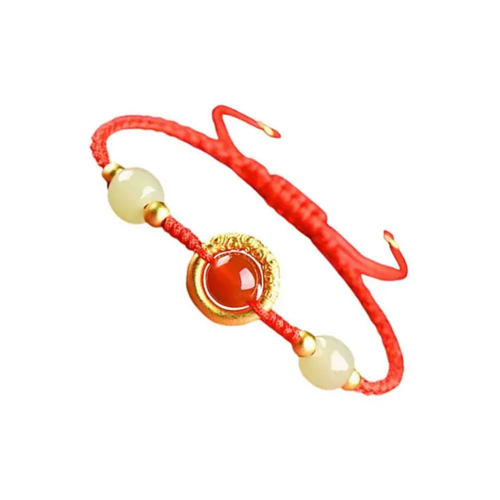 Heng Tai Jewelry Agate Jade Bracelet/Anklet Unisex-3