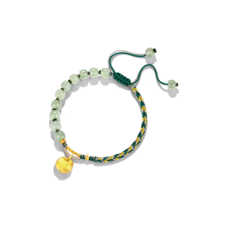 Far Mountain Joe Hetian Jade Bracelets Unisex Pale Greenish White Jade-2