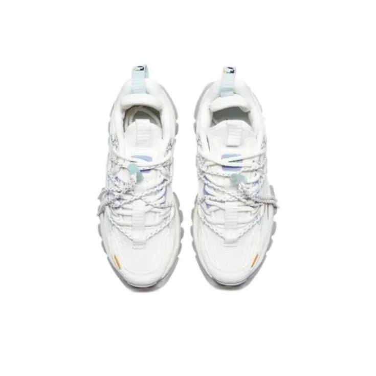 XTEP Shanhai Collection Low Top Chunky Sneakers Women's White Green-4