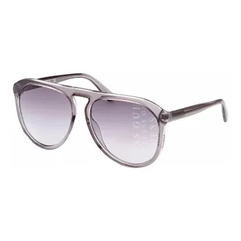 GUESS Cellulose Acetate Irregular Shape Sunglasses Men's Gray