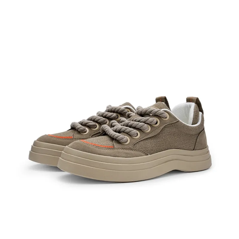 Warrior Sky Power Maillard Style Cushioning Wear Resistant Low Top Casual Shoes Unisex Brown-4