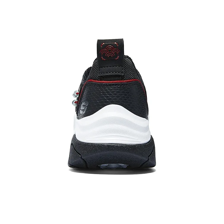 Skechers Stamina V3 Cushioning Wear Resistant Low Top Casual Shoes Men's Black White Gold-4