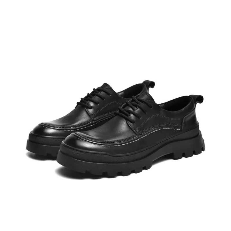 Laoks Men's Casual Shoes Men Low Top Black, Brown-9