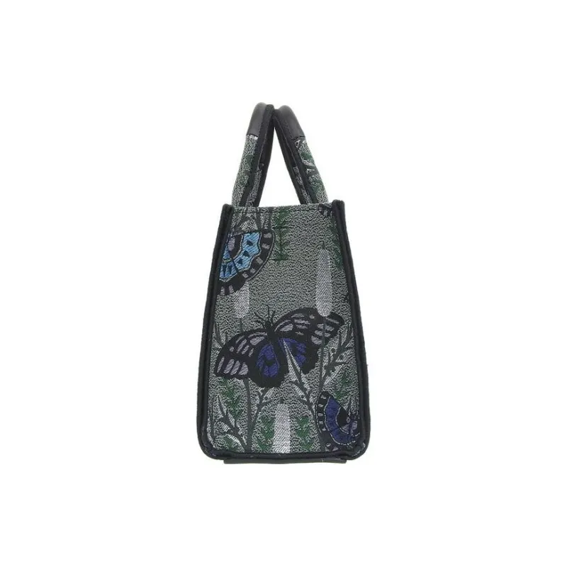 Furla Canvas Tote Bag Shopping Bag One Shoulder Crossbody Canvas Bag Handbag Mini Women's Olive-2