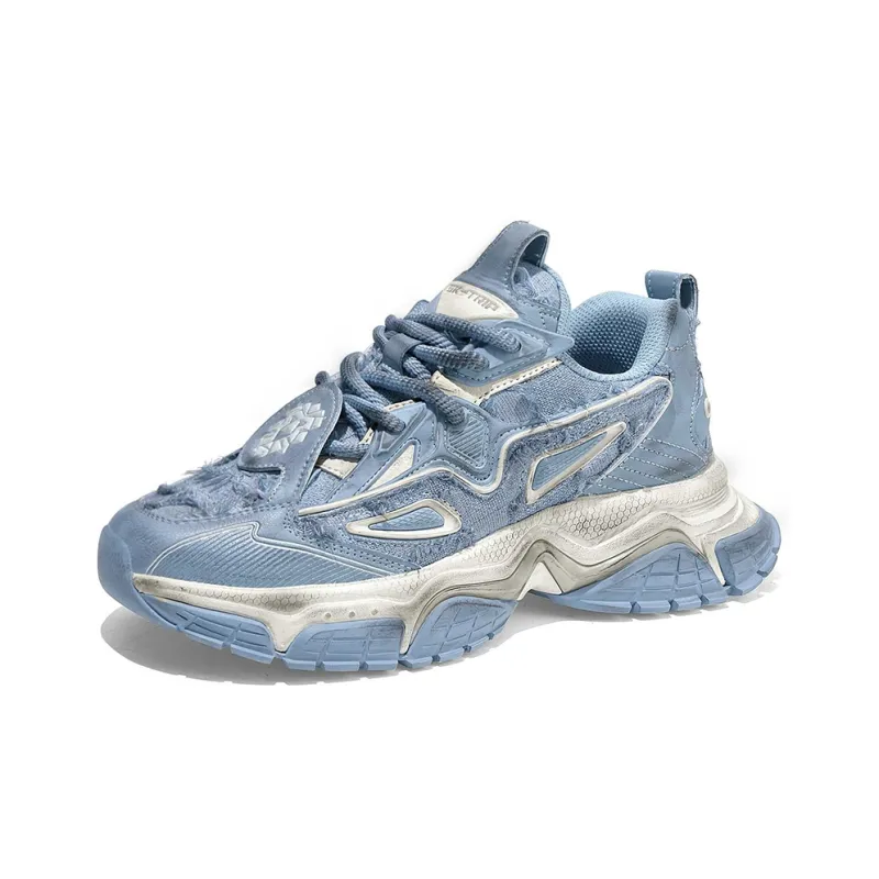 SK.TRIP Bow And Arrow 1 Cushioning Height Increasing Wear-Resistant Low-Top Chunky Sneakers Unisex Clear Azure Blue-2
