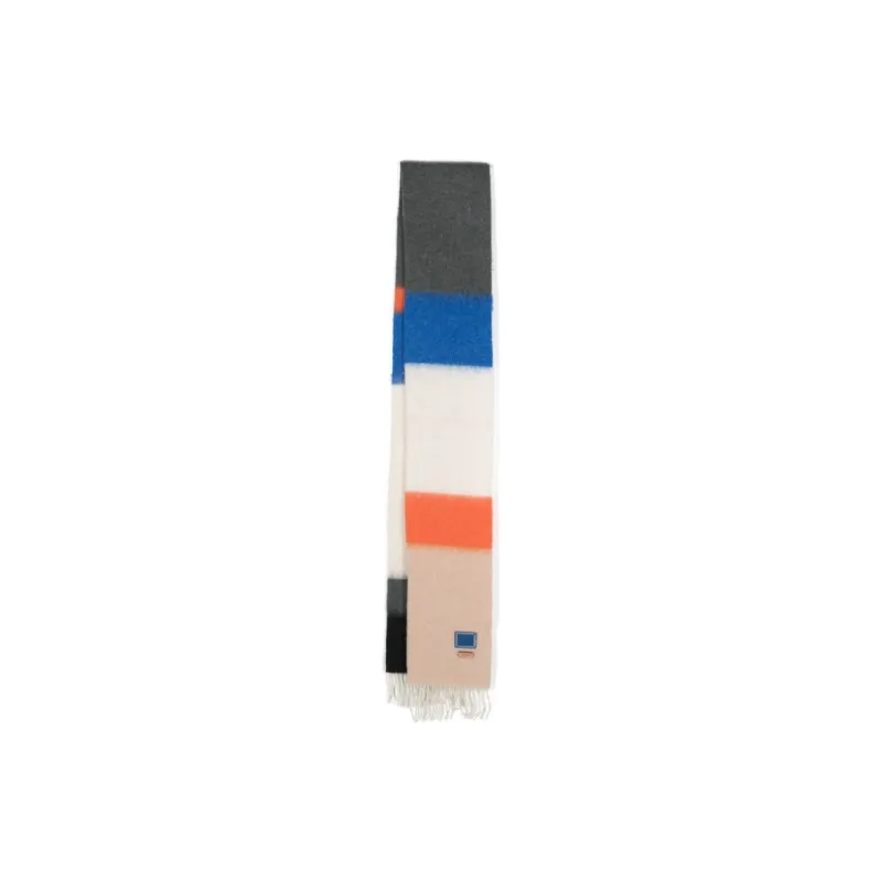 ADER ERROR Logo-appliqué Brushed-finish Scarf-0