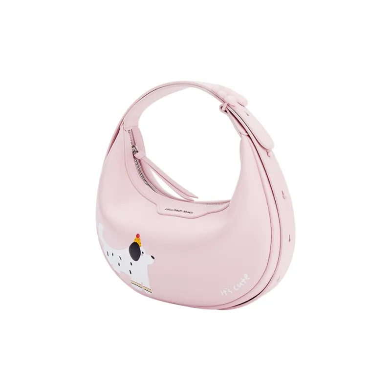AMAZING SONG Cow Leather One Shoulder Handbags Regular Women's Cream White/Hug Pink-10