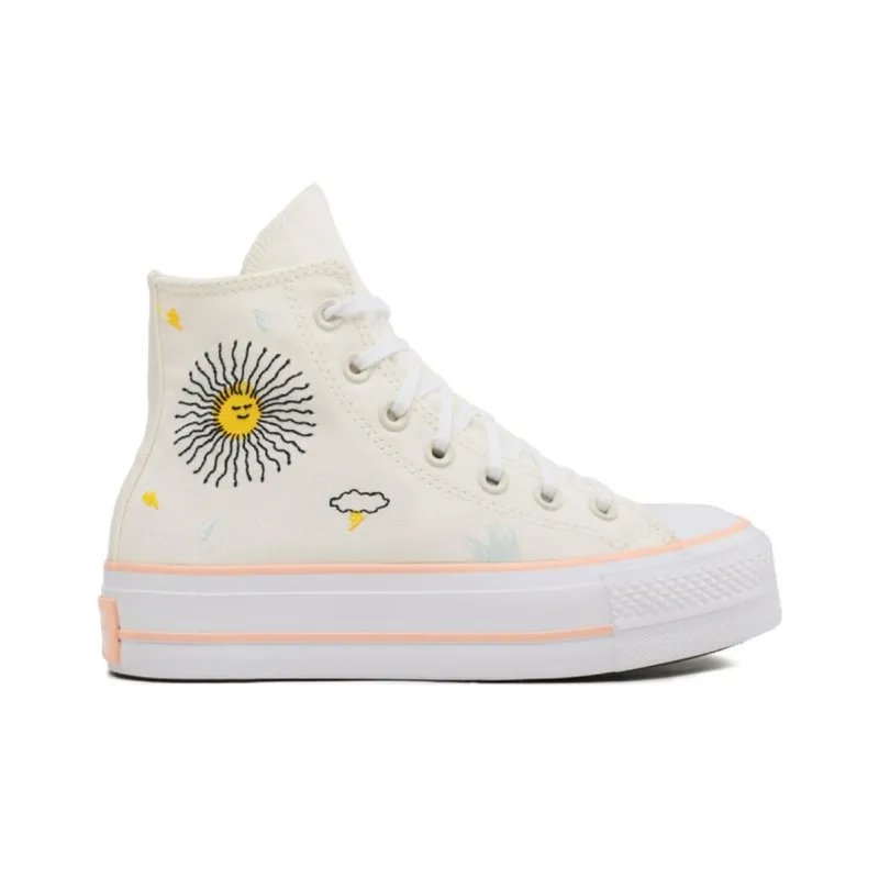 Converse Chuck Taylor All Star Lift Hi Shoes 'Floral Embroidery' Women's-3