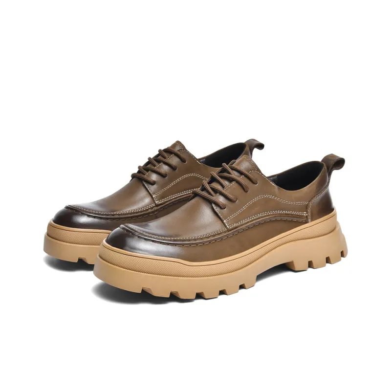 Laoks Men's Casual Shoes Men Low Top Black, Brown-2