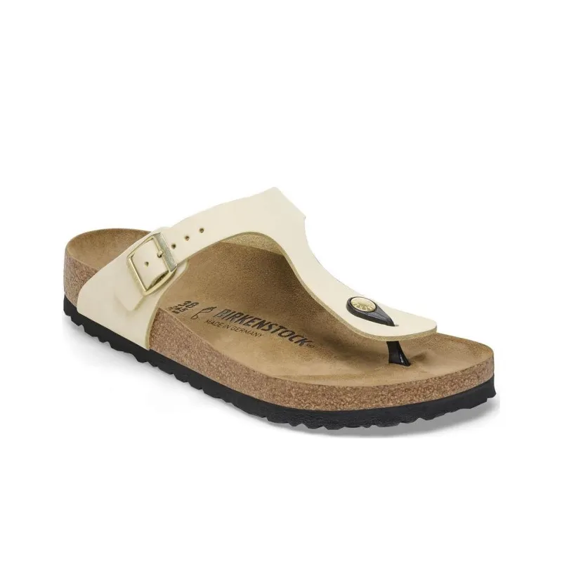 Birkenstock Gizeh Flip Flops Women's Beige Narrow Fit-1