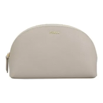 Furla Leather Clutch Women's Marble Gray