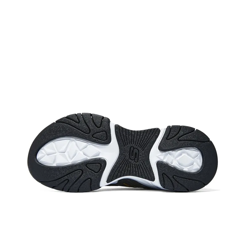 Skechers Stamina V3 Cushioning Wear Resistant Low Top Casual Shoes Men's Black White Gold-5