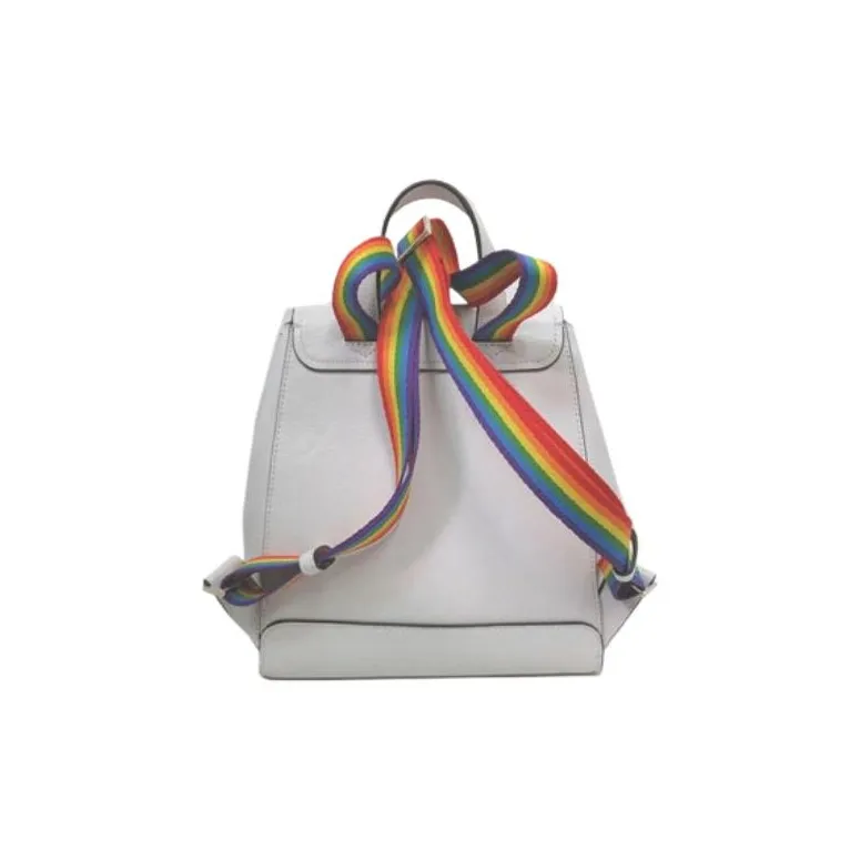 Kate Spade Pride Litchi Grain Leather Backpack Women's White & Multicolor-2
