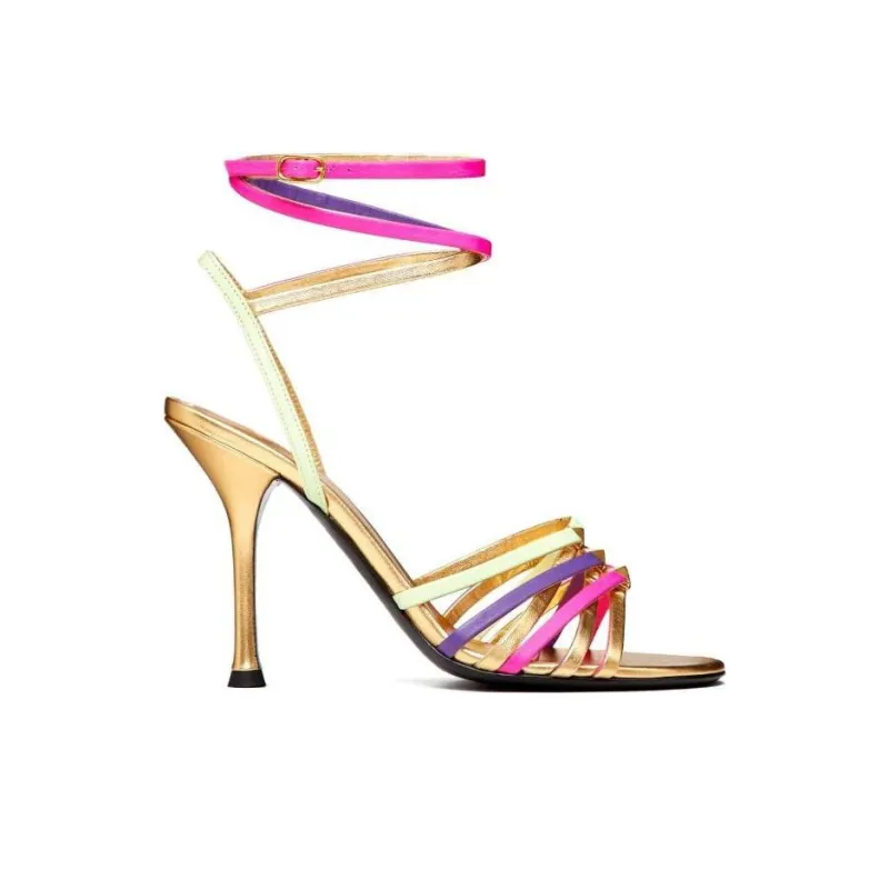 Valentino Garavani Rockstud Metallic Open Toe Sandals Women's-1
