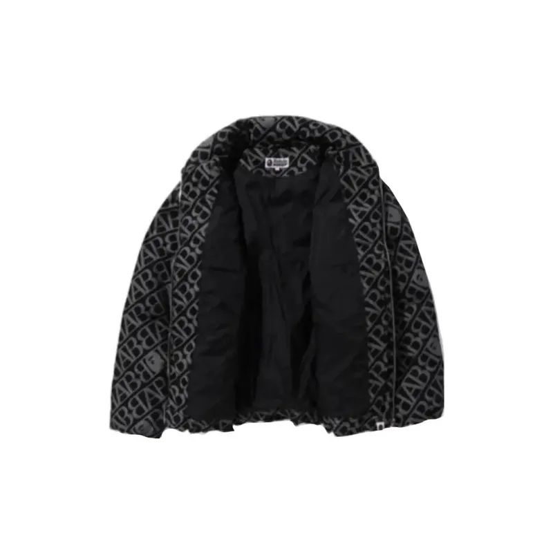Bape Denim Monogram Puffer Down Jacket-2
