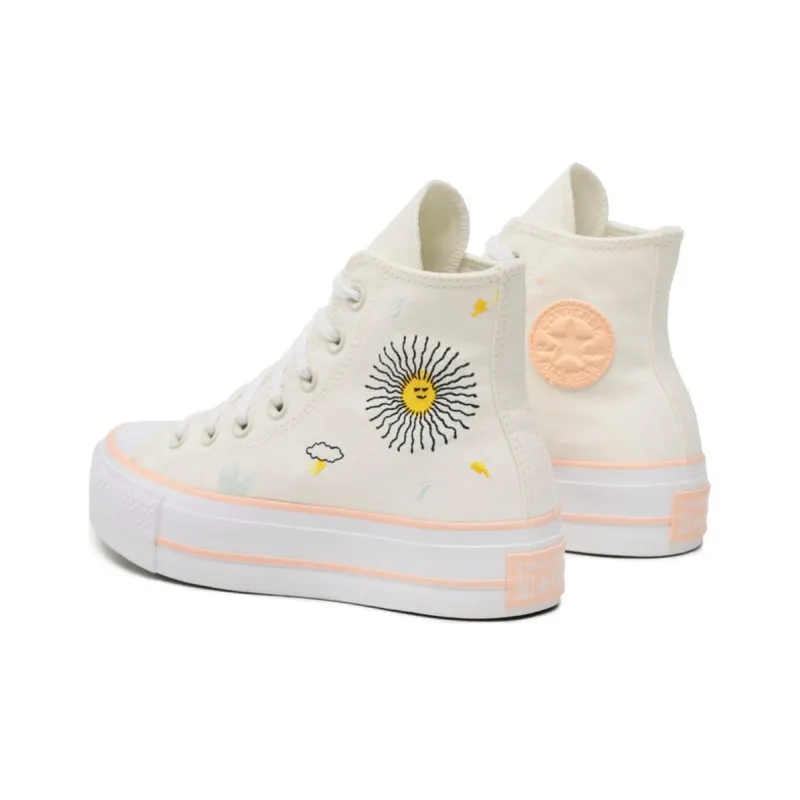 Converse Chuck Taylor All Star Lift Hi Shoes 'Floral Embroidery' Women's-4