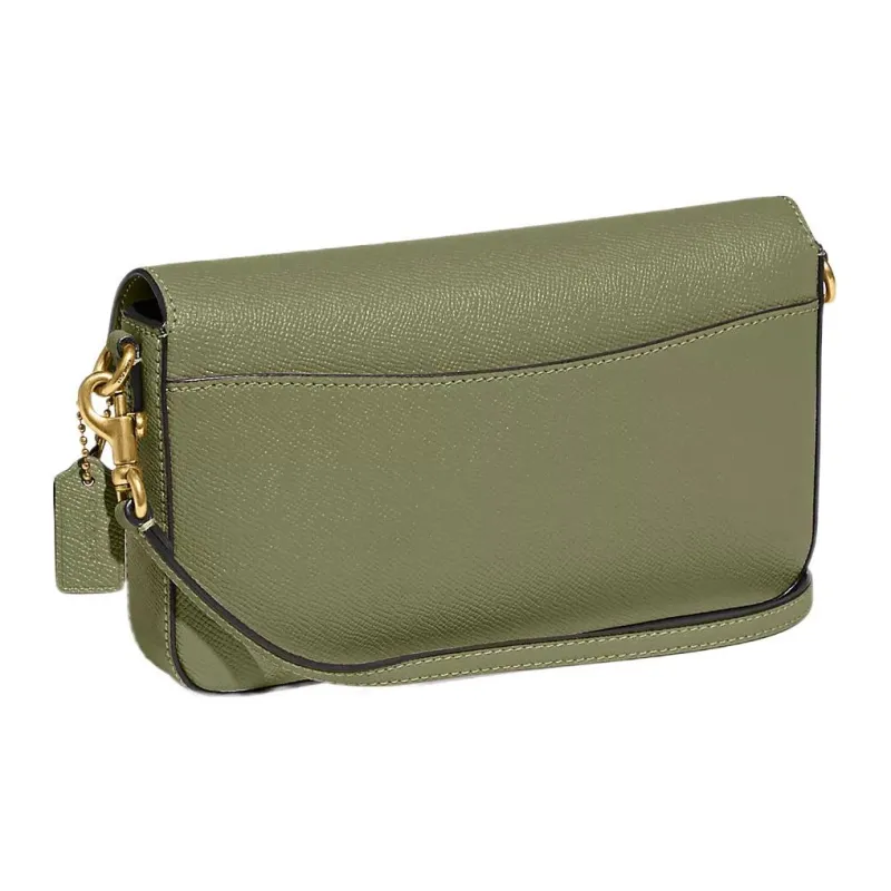 COACH Wyn Split Cow Leather Envelope Bag, Shoulder Bag, Crossbody Bag Small Size Women's Moss-1