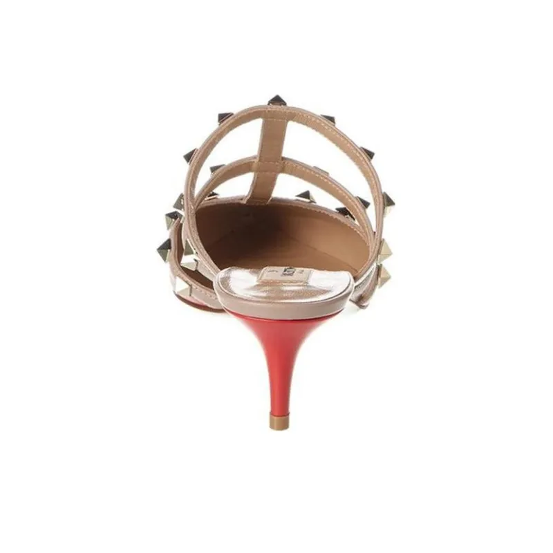 Valentino Closed Toe Slippers Women's Red-3
