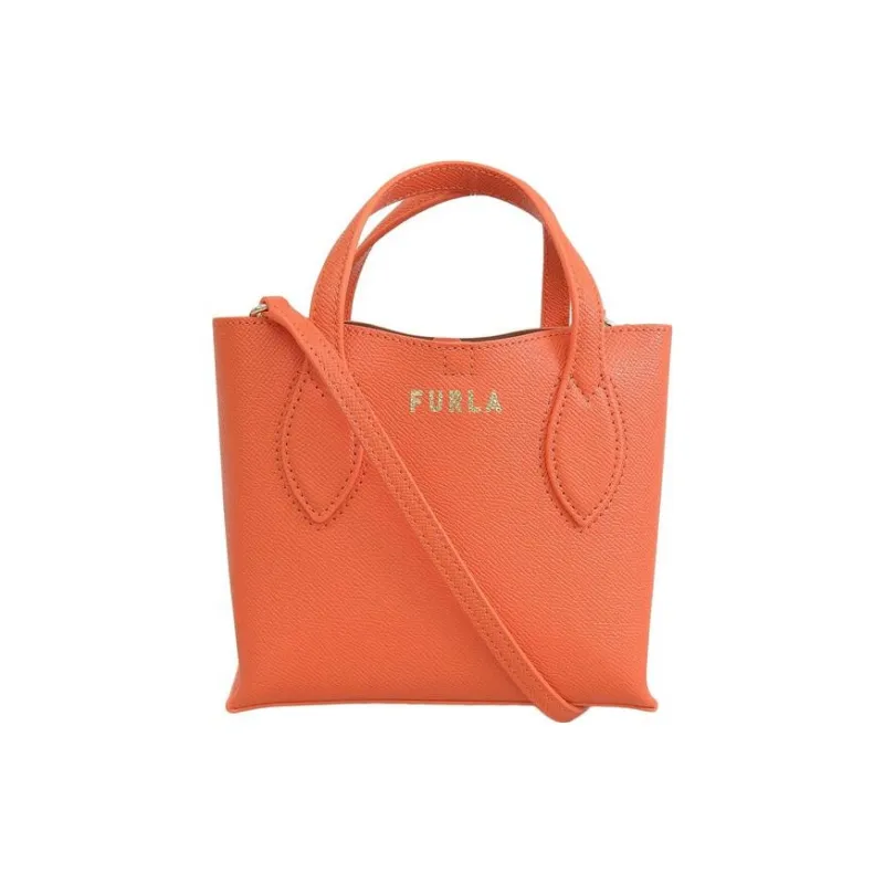 Furla Leather Tote Bag, Shopping Bag, Shoulder Bag, Handbag Mini Women's Orange-0