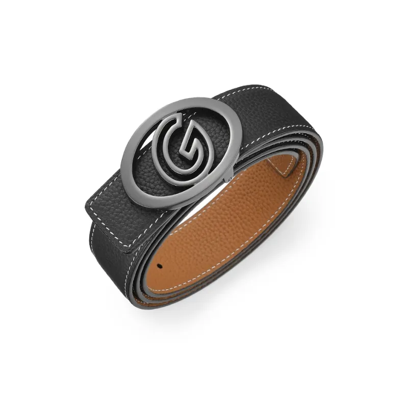FAIRWHALE Dual Use Top Grain Cow Leather Vintage With Alloy Plate Buckle Genuine Leather Belts Men's Width 3.5CM-3