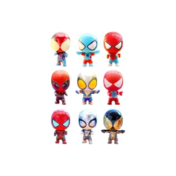 Hot Toys Spider Man  Across The Spider Verse In Frame Collection Cosbi Mini Set Chibi Figures