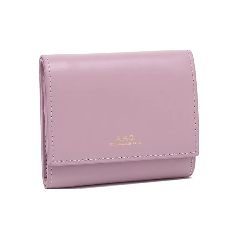 A.P.C Leather Wallet Women's Lavender-1