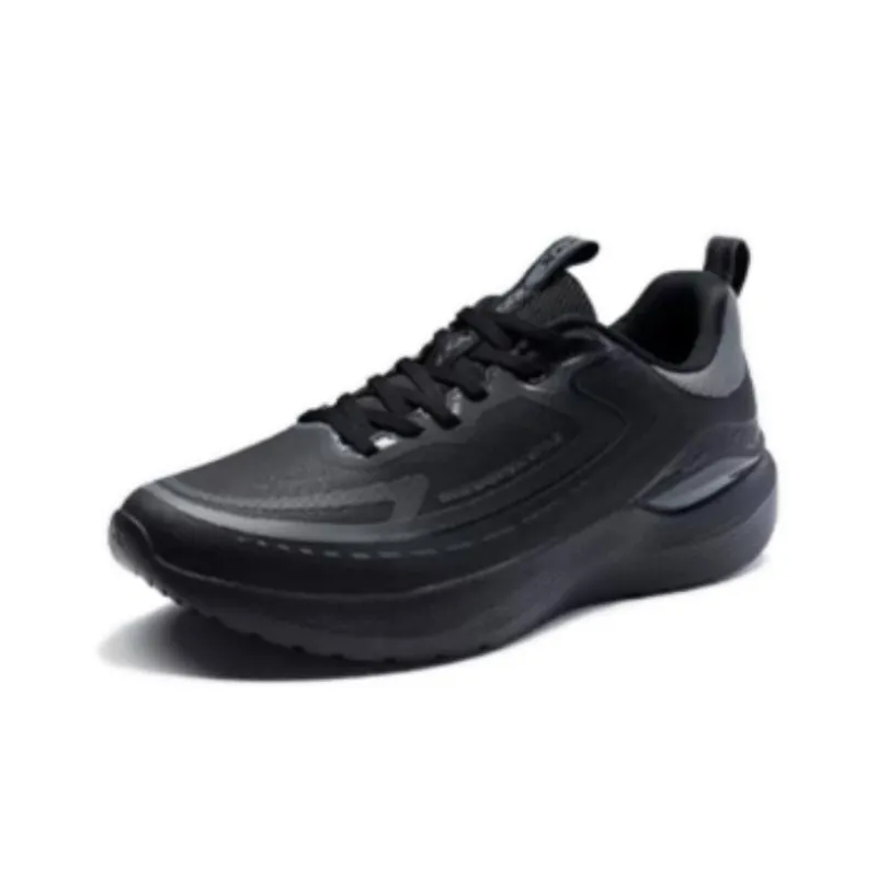 XTEP Anti Slip Wear Resistant Low Top Sprint Running Shoes Men's Black Gray-1