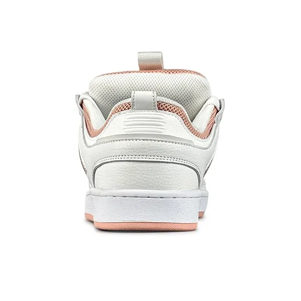 LuzaoT SUPER DRAG Low Top Skateboard Shoes Women's White Pink-4