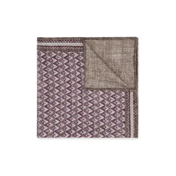 Brunello Cucinelli Geometric pattern Silk Pocket Square