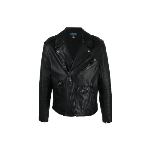 Polo Ralph Lauren Leather Jackets Men Black