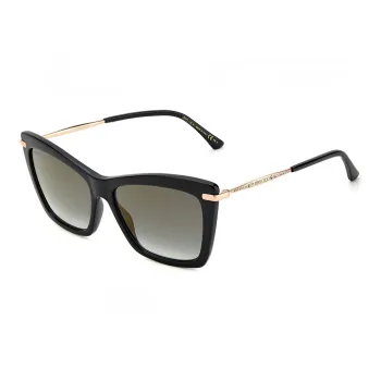 Jimmy Choo Plastic Metal Square Sunglasses Women's Black